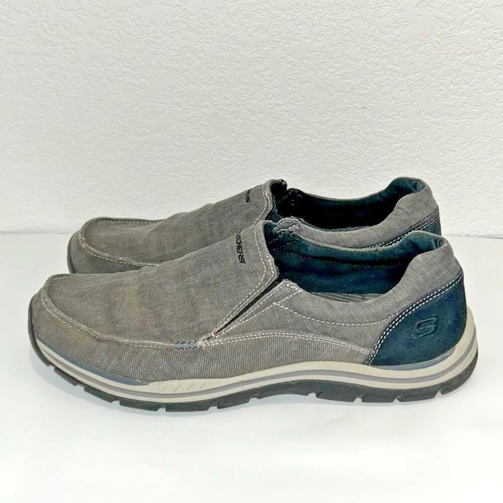 Skechers Shoes Mens 12 Relaxed Fit Expected Avillo Slip On Sneaker Gray SN 64109